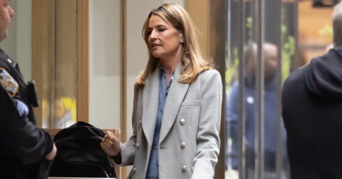 Savannah Guthrie arriving at 'Today' show studio.
