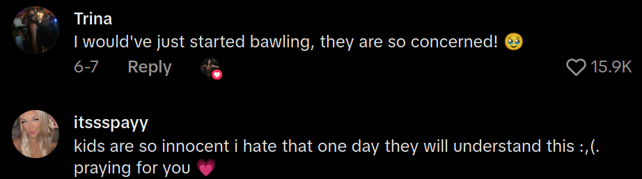 kindergartners comfort crying teacher