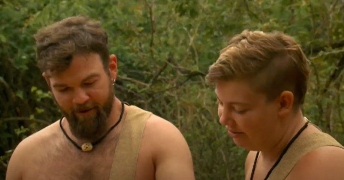 Steven Lee Hall Jr. and Sarah Bartell on an episode of 'Naked and Afraid: Last One Standing'