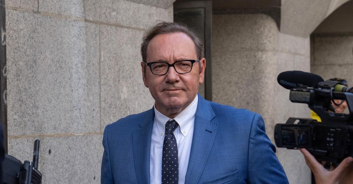 Kevin Spacey outside of court in London 