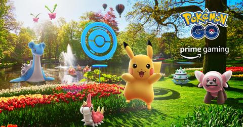 'Pokémon GO' promo art showing creatures in a garden.