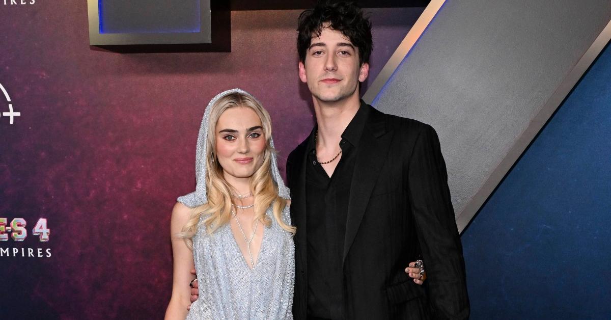Meg Donnelly and Milo Manheim at the Zombies 4 premiere.