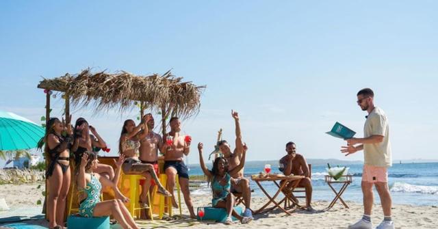 The 'All Star Shore' cast starts off the fun by the ocean.