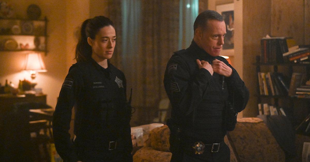 Marina Squerciati as Kim Burgess, Jason Beghe as Hank Voight in 'Chicago P.D.'