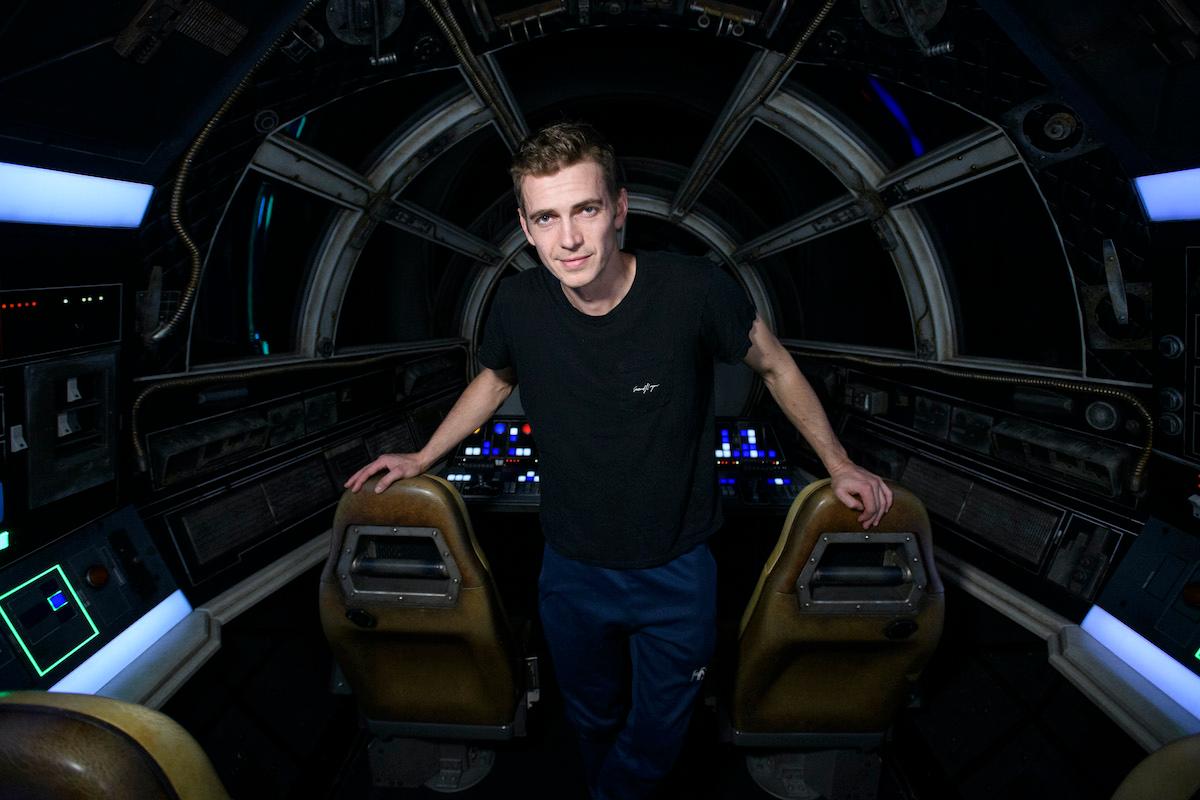 Hayden Christensen at Disney Park's Star Wars: Galaxy’s Edge