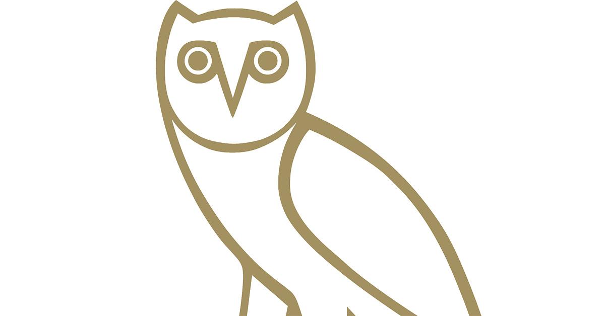 The OVO logo, which features an owl. 