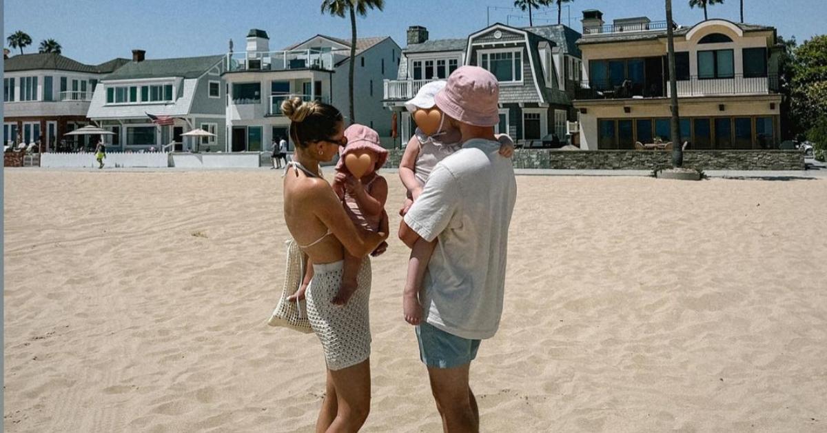 (l-r): Aspyn Ovard, her and Parker's children, and Parker Ferris