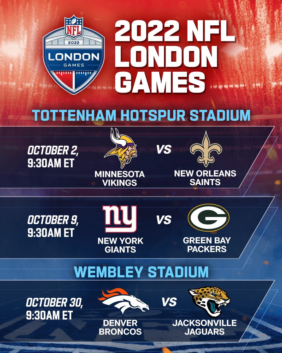 2022 NFL London games.