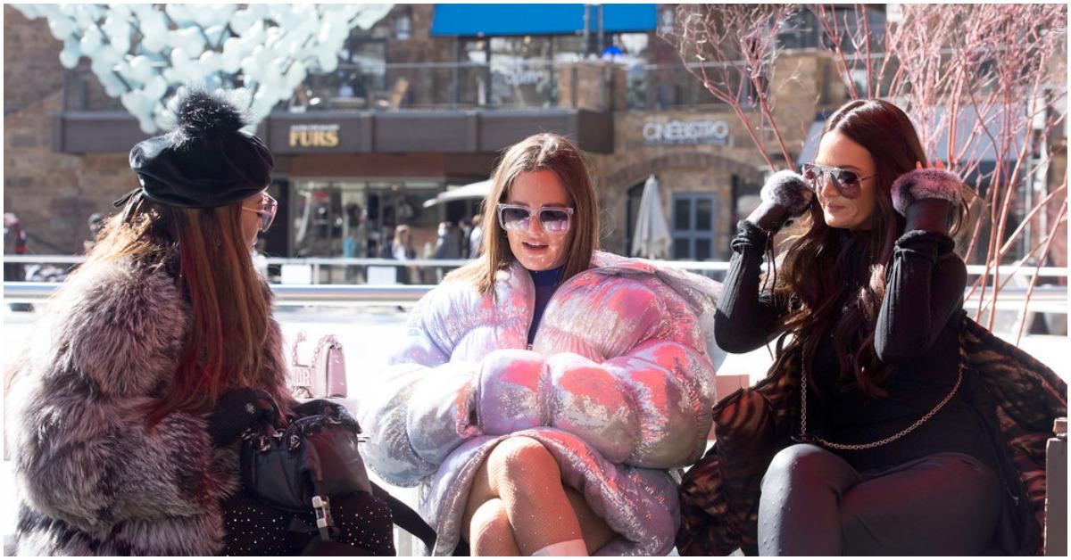 'RHOSLC' stars Mary Cosby, Meredith Marks, Lisa Barlow filming a scene together. 