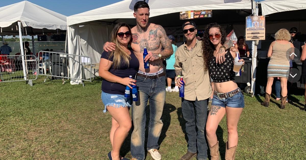 Wade Wilson with "friends" at the 2019 Country Thunder music festival in Kissimmee, Fla.