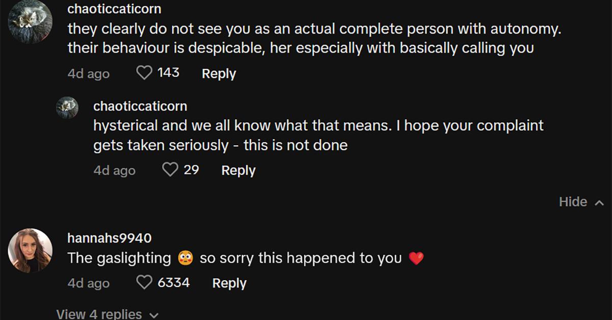 TikTok comments about consent to push someone in wheelchair