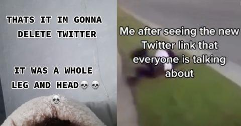 TikTok reactions to leg and head video