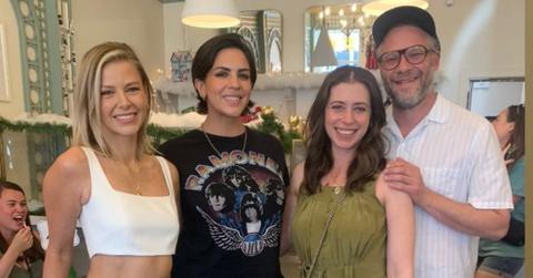 (l-r): Ariana Madix, Katie Maloney, Lauren Rogen and Seth Rogen