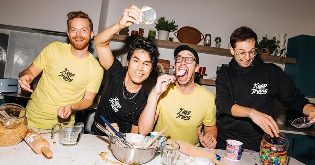 (l-r): Ned Fulmer, Eugene Lee Yang, Keith Habersberger, and Zach Kornfeld