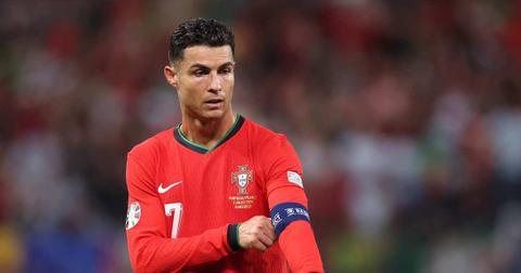Cristiano Ronaldo of Portugal reacts during the UEFA EURO 2024 quarter-final match between Portugal and France
