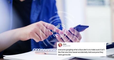 why did i get a blue alert on my phone