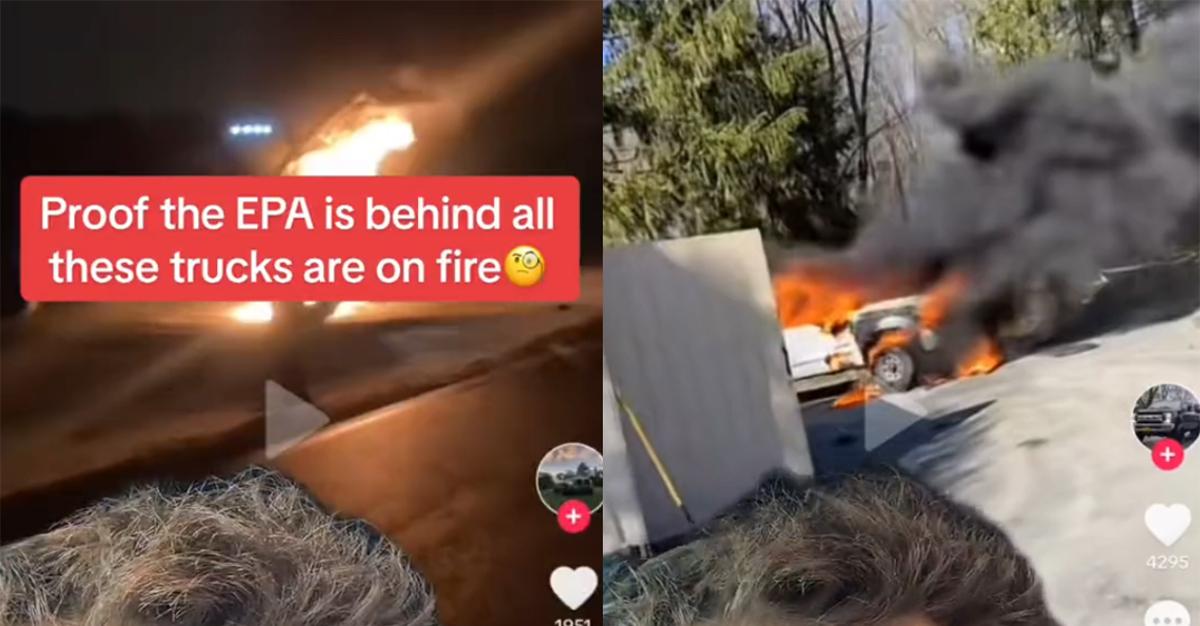 Diesel Truck Fires Spark Conspiracy Theories on TikTok