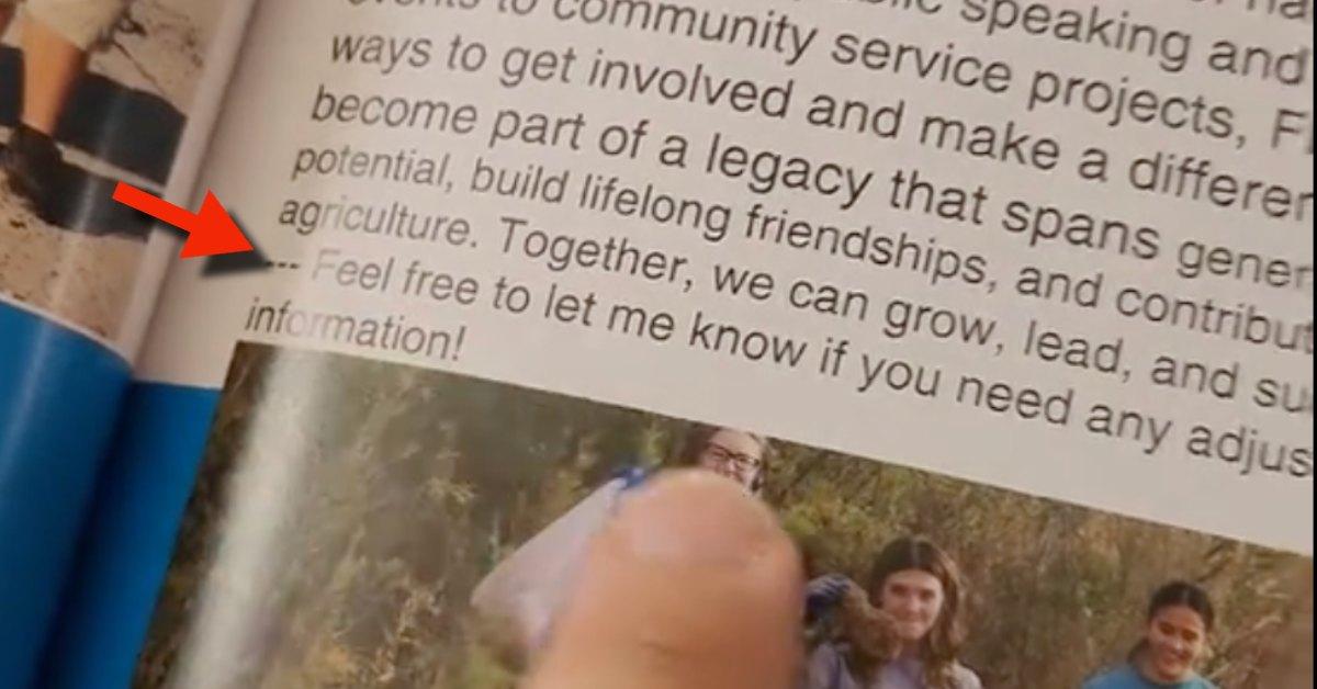 Student says school used ChatGPT in yearbook.