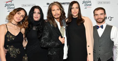 Chelsea Tyler, Mia Tyler, Steven Tyler, Liv Tyler and Taj Tallarico attend the Steven Tyler...Out On A Limb Benefit Concert