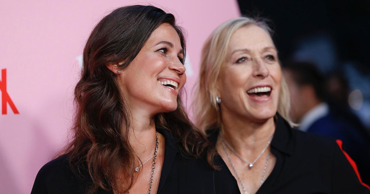 Julia Lemigova and wife Martina Navratilova