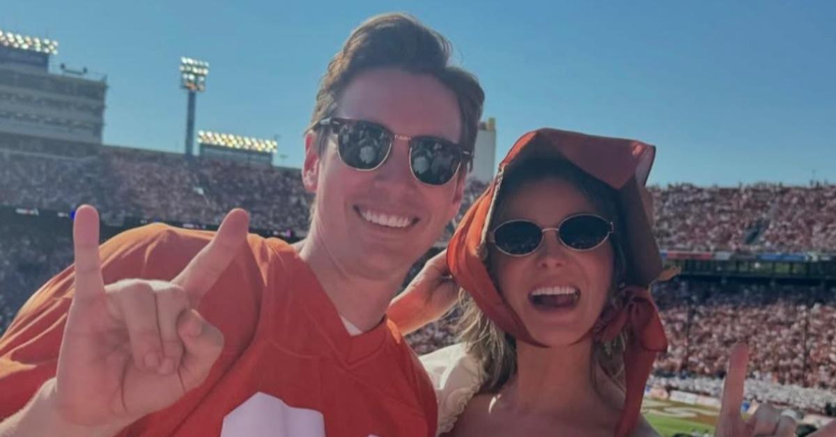 Dani Austin and her husband at a football game.