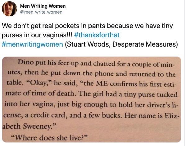 Everything about this is awful : r/menwritingwomen