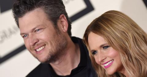 Blake Shelton and Miranda Lambert arrive at the 57th Annual GRAMMY Awards