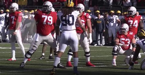 Connor Stalions on the sidelines of OSU v. Michigan game