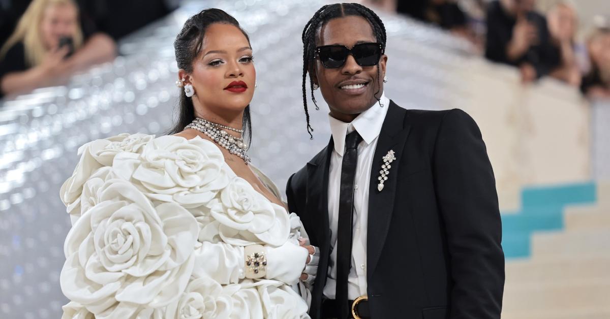 Rihanna and A$AP Rocky attend The 2023 Met Gala.