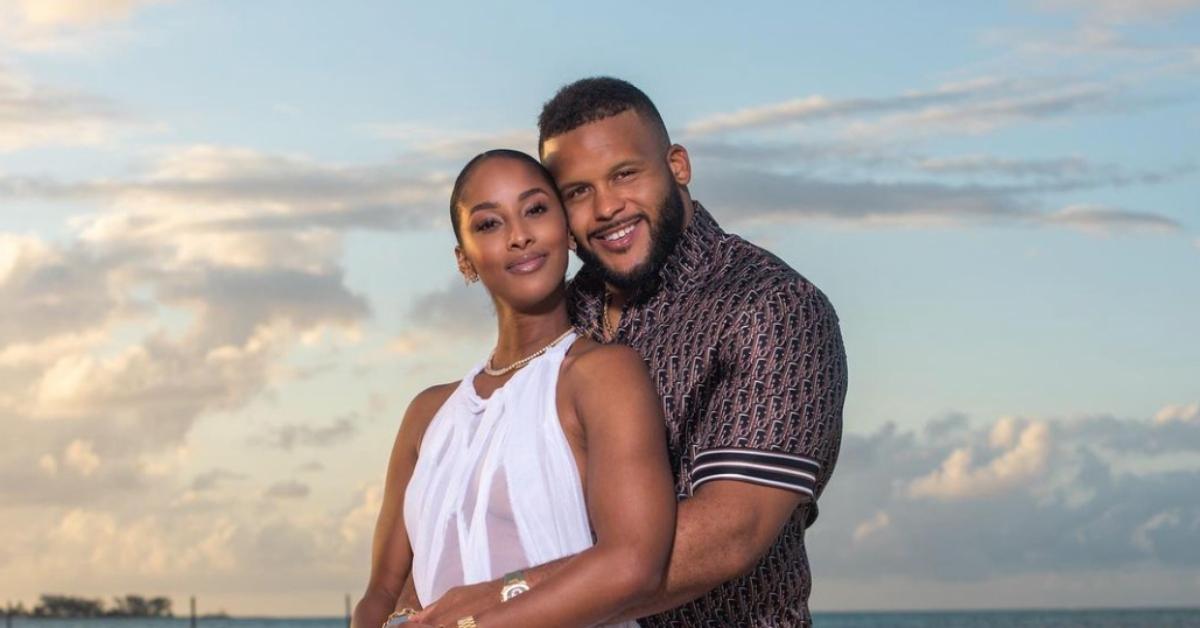 Aaron Donald Celebrated Super Bowl 2022 Win with Wife Erica & His