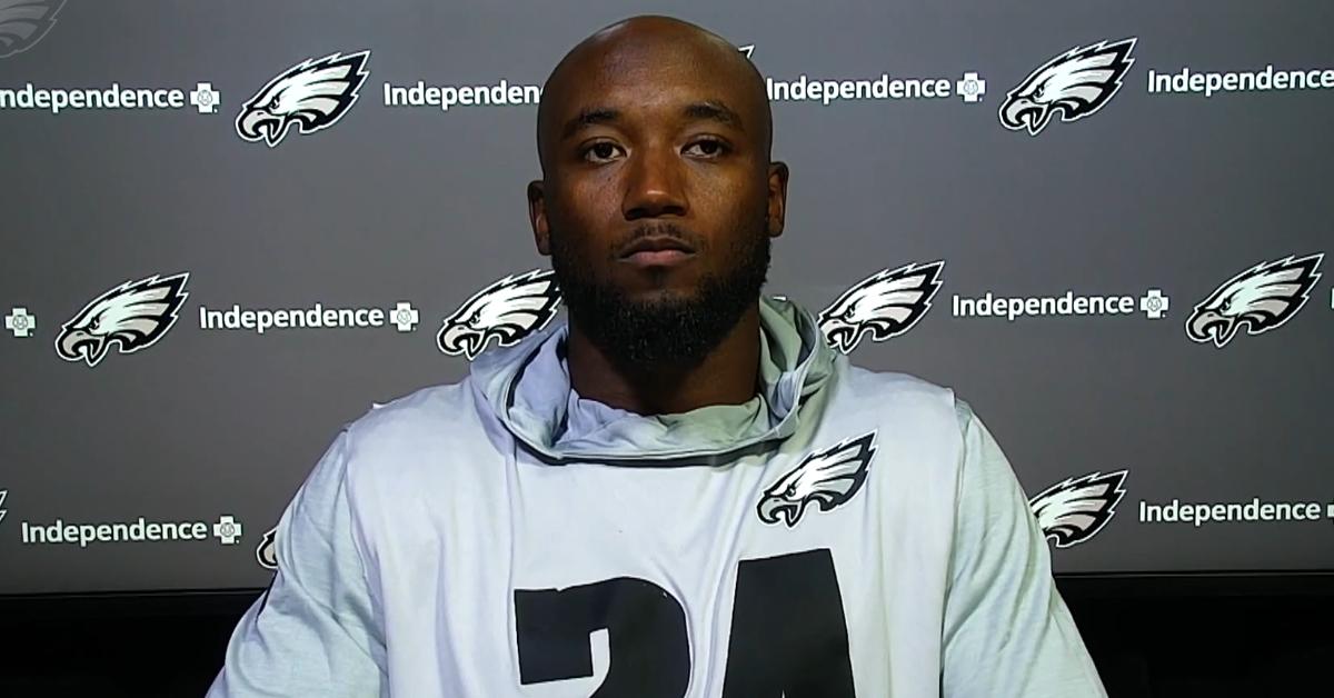 James Bradberry during a Philadelphia Eagles press conference.