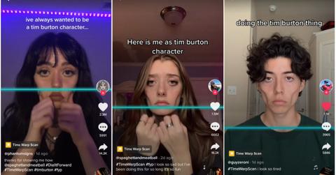 tim burton character trend tiktok