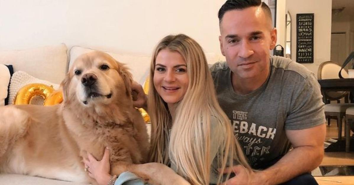 Lauren and Mike Sorrentino with their dog