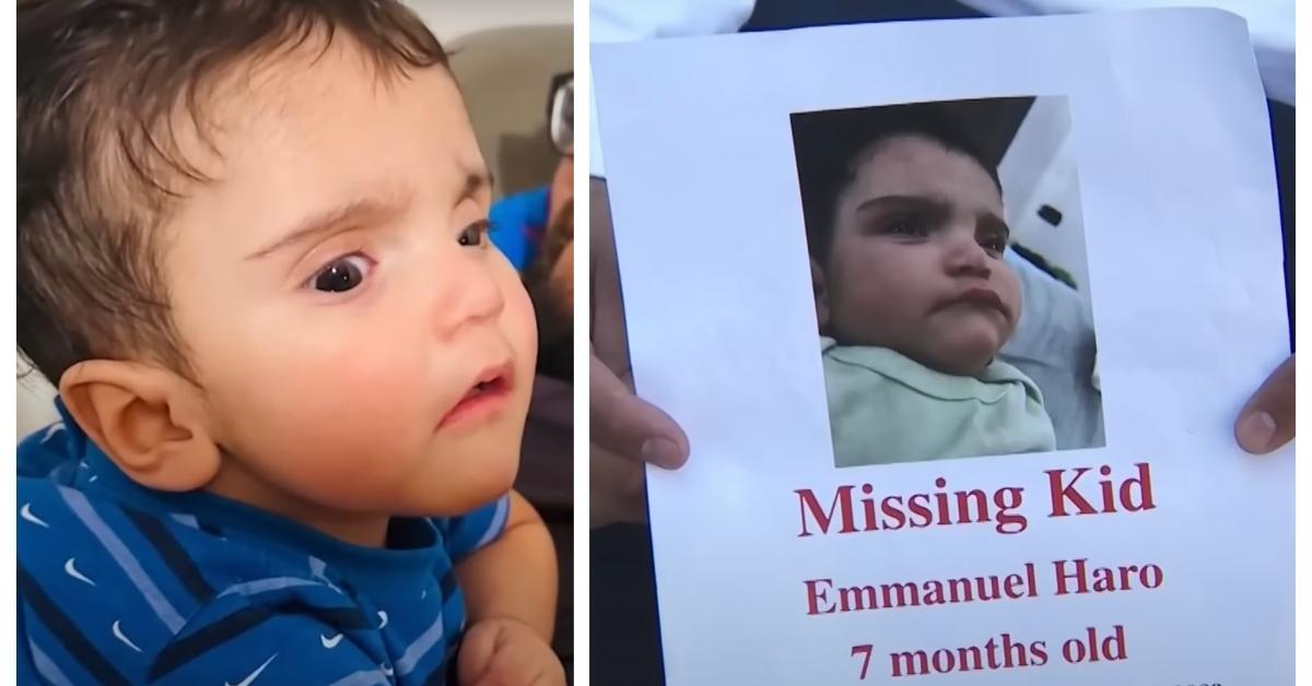 (L-R): Emmanuel Haro; Missing persons flyer for Emmanuel Haro