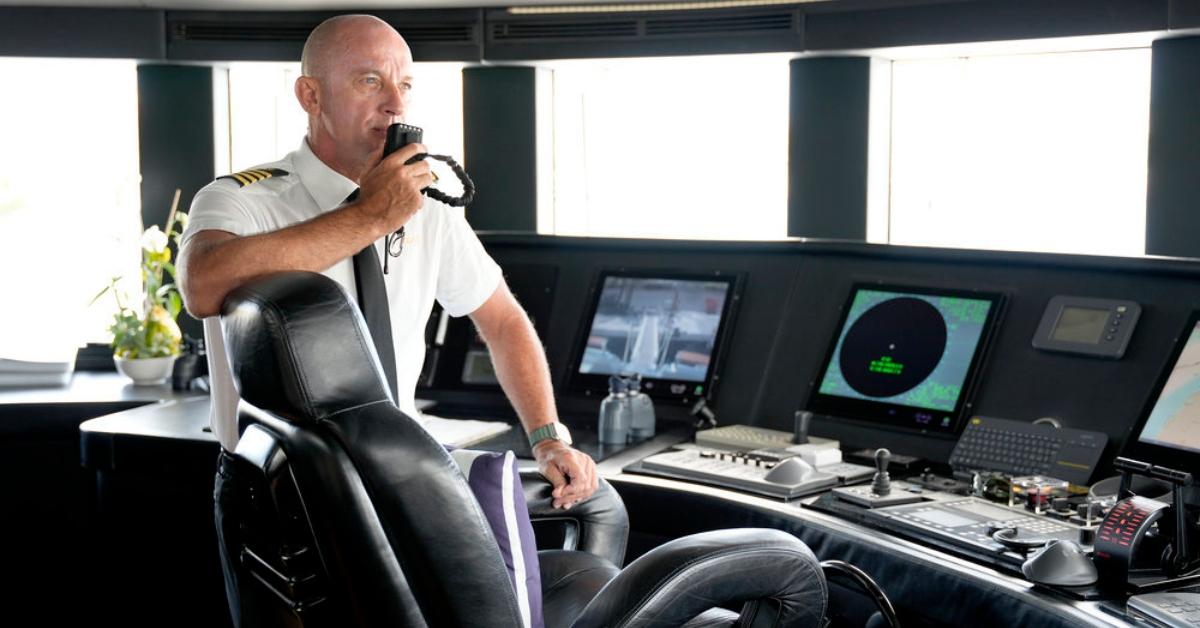 Captain Kerry in the cockpit of the yacht on Below Deck