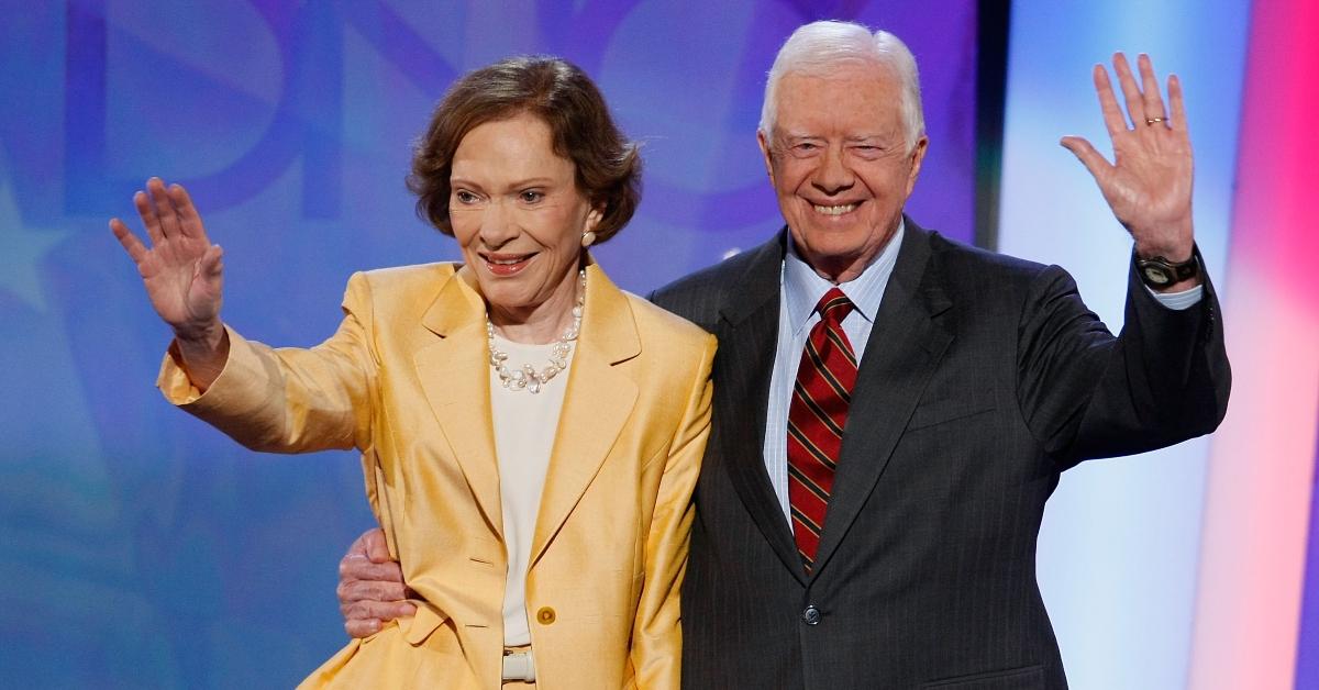 Rosalynn and Jimmy Carter on stage together