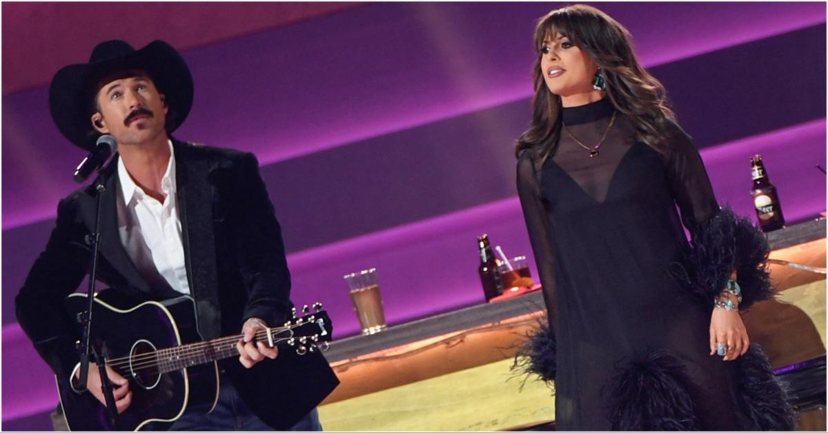 Ella Langley and Riley Green singing together