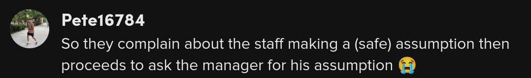 trans customer woke bullies employee