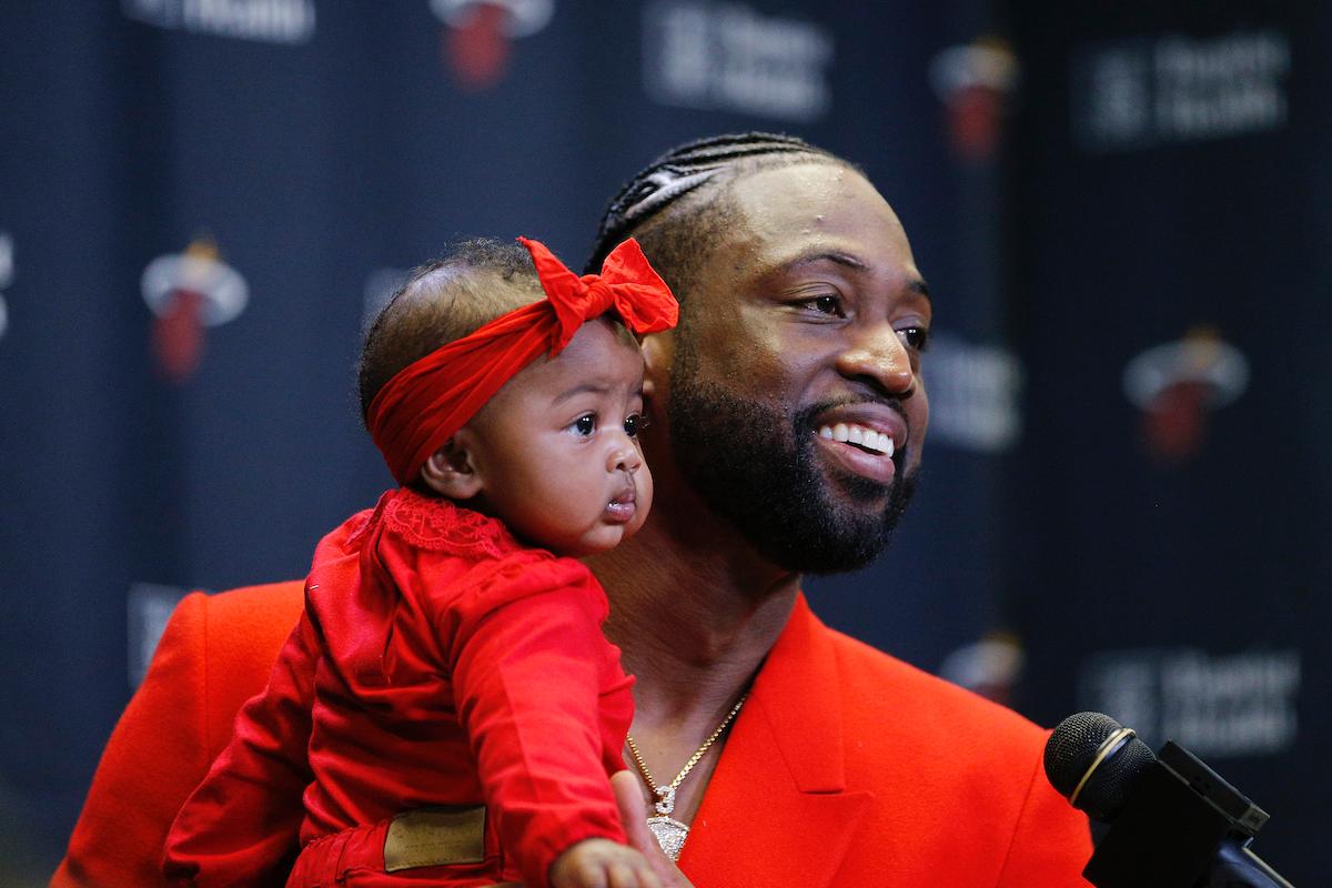 NBA player Dwyane Wade with sons Zaire, Zion and Xavier attends News  Photo - Getty Images