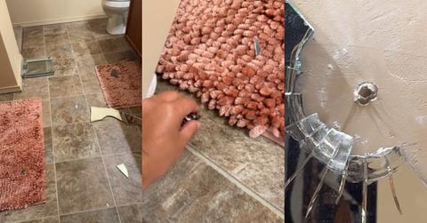 Woman Records Aftermath of Horrifying Stray Bullet in Home