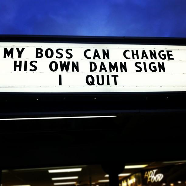 gas station resignation