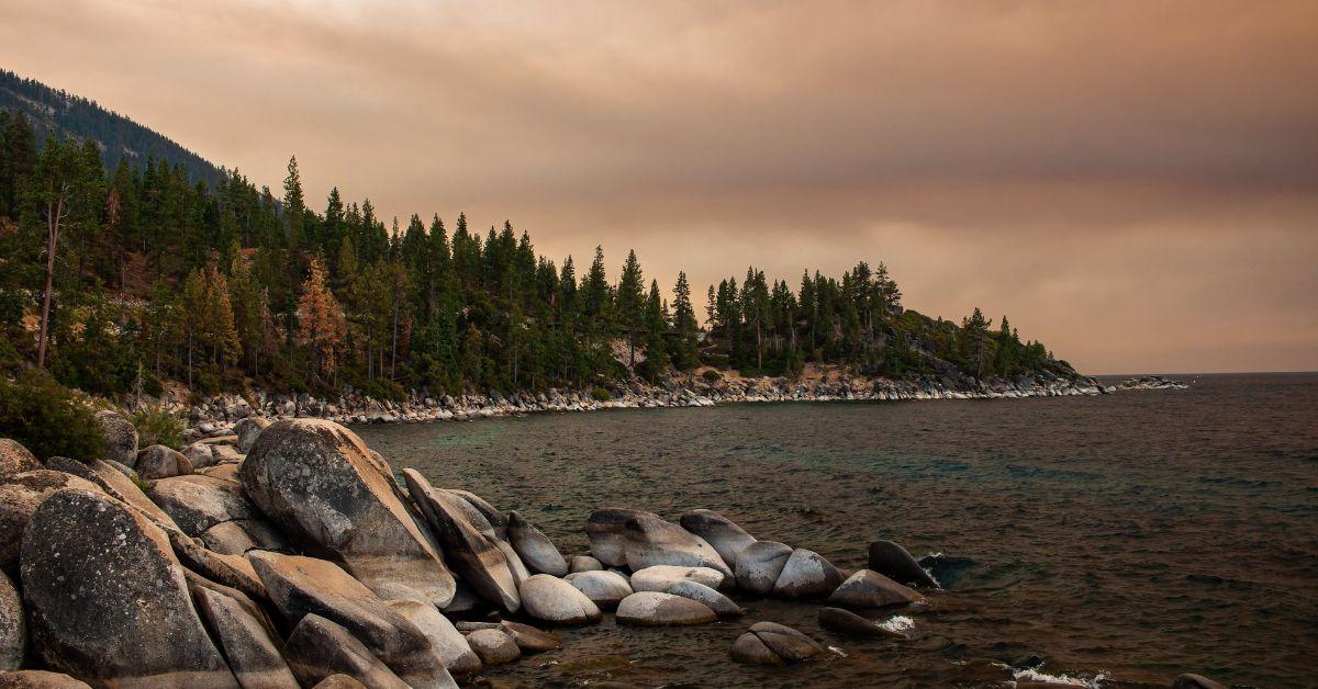 The coast on Lake Tahoe.