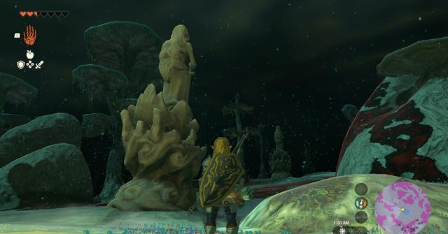 'Tears of the Kingdom' Link exploring an underground area.