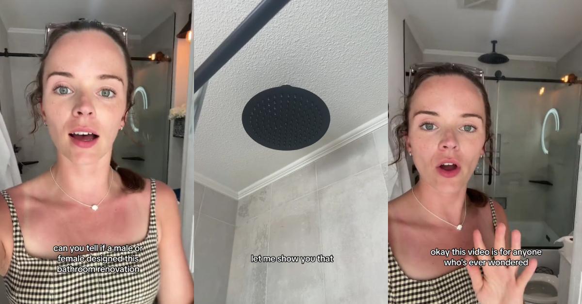 Woman Says Only a Man Would Design a Waterfall Shower Head