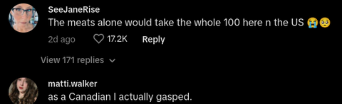 English Woman Shows What $100 of Groceries in UK Looks Like