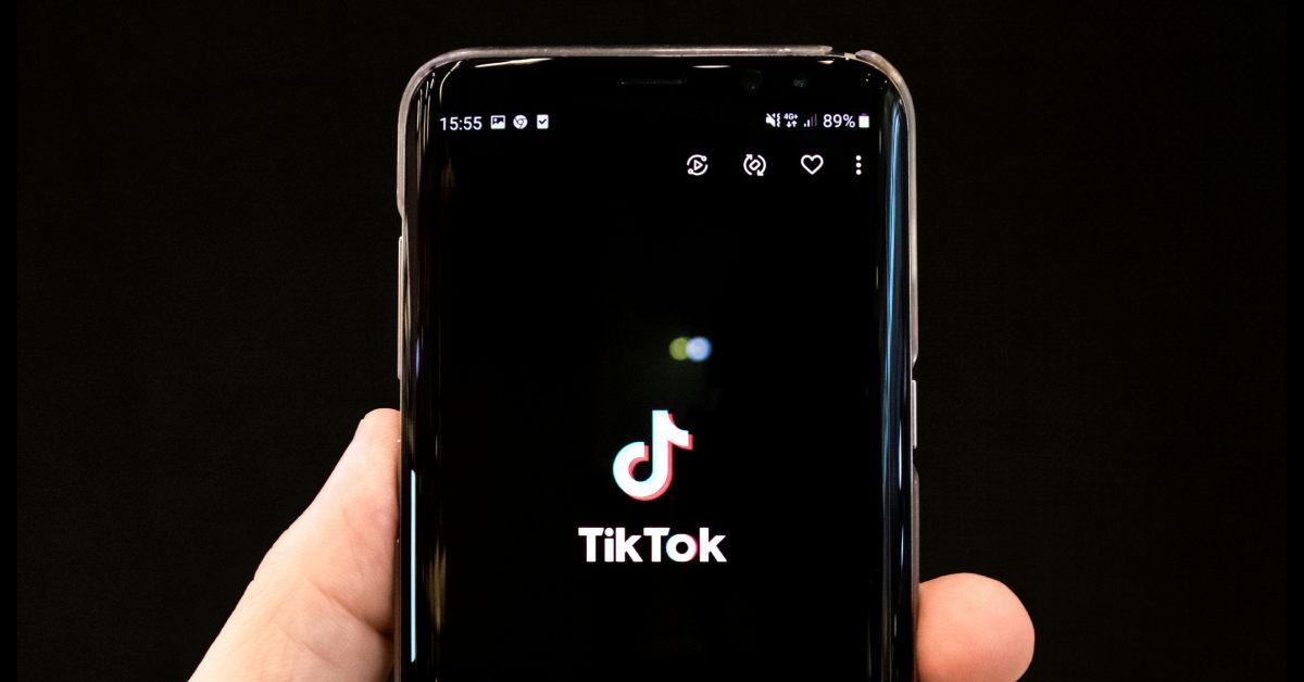 TikTok app on a phone.