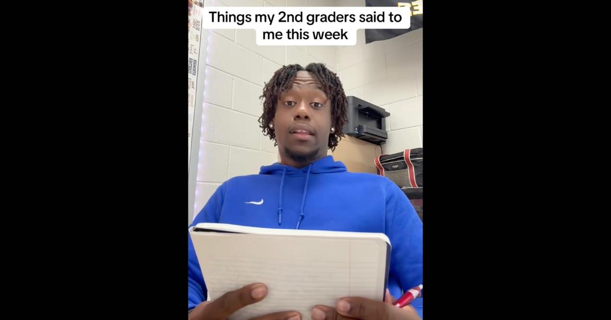 2nd grade teacher's video of him sharing kids' hilarious quotes.