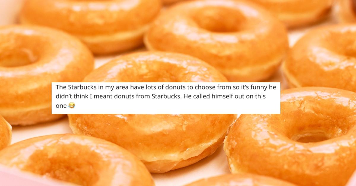 Person orders door dash, driver stole donuts