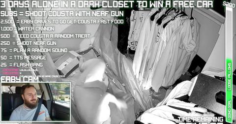 c0usta in a dark closet while ERBY is out driving.