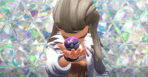 'Pokémon Scarlet and Violet' Professor Sada holding a Master Ball.